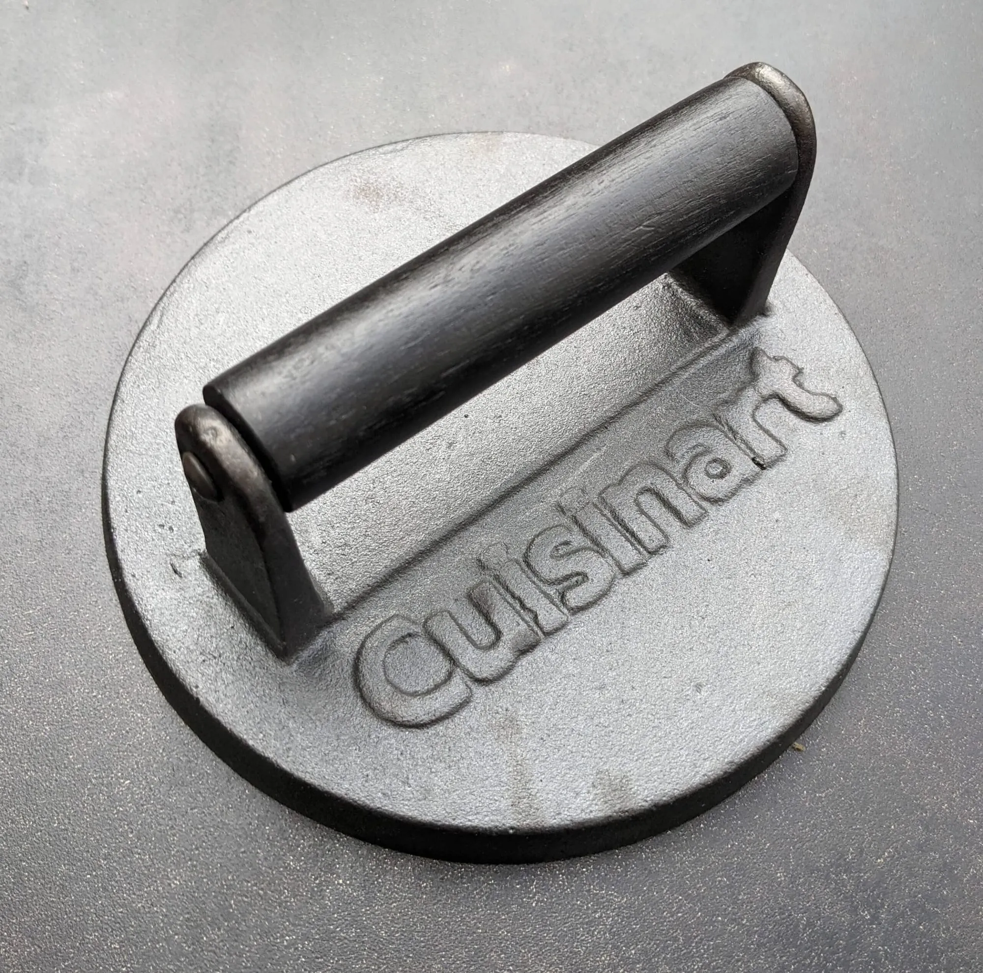 Cuisinart smash burger press on a Blackstone griddle