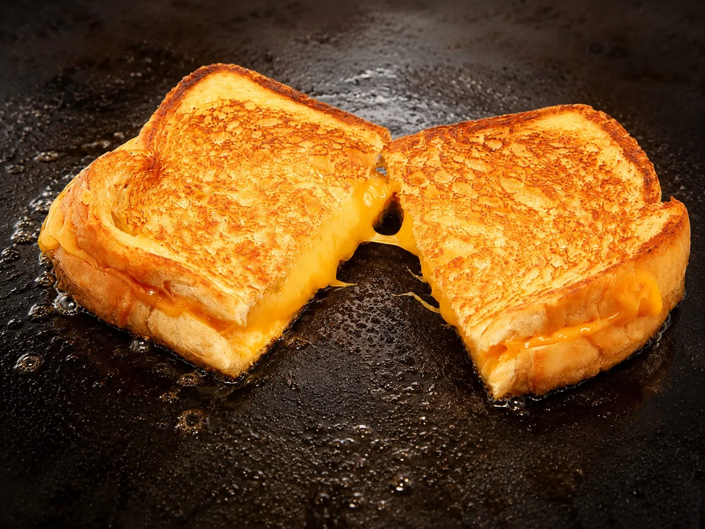 Grilled cheese sandwich on a Blackstone griddle