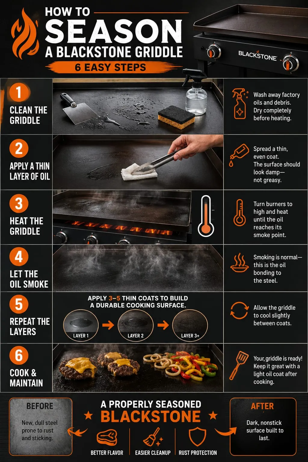 How to Season a Blackstone Griddle in 6 Easy Steps